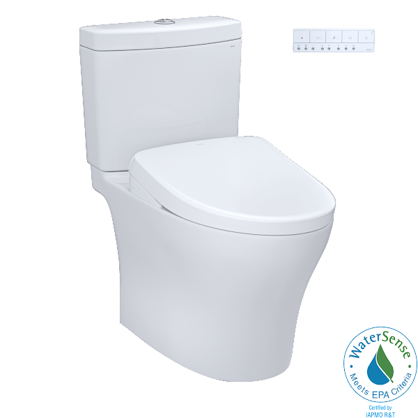 TOTO Aquia IV Washlet+ S7 Two-Piece Toilet with WaterSense Label and Remote Control