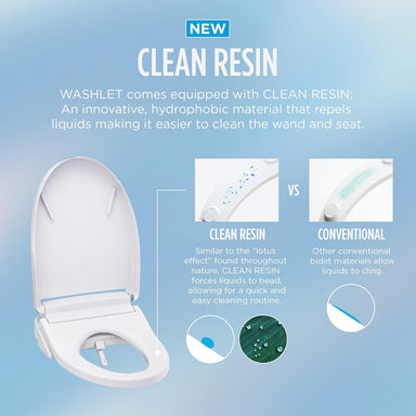 TOTO Carlyle II 1G WASHLET+ S5 One-Piece Toilet - Clean resin