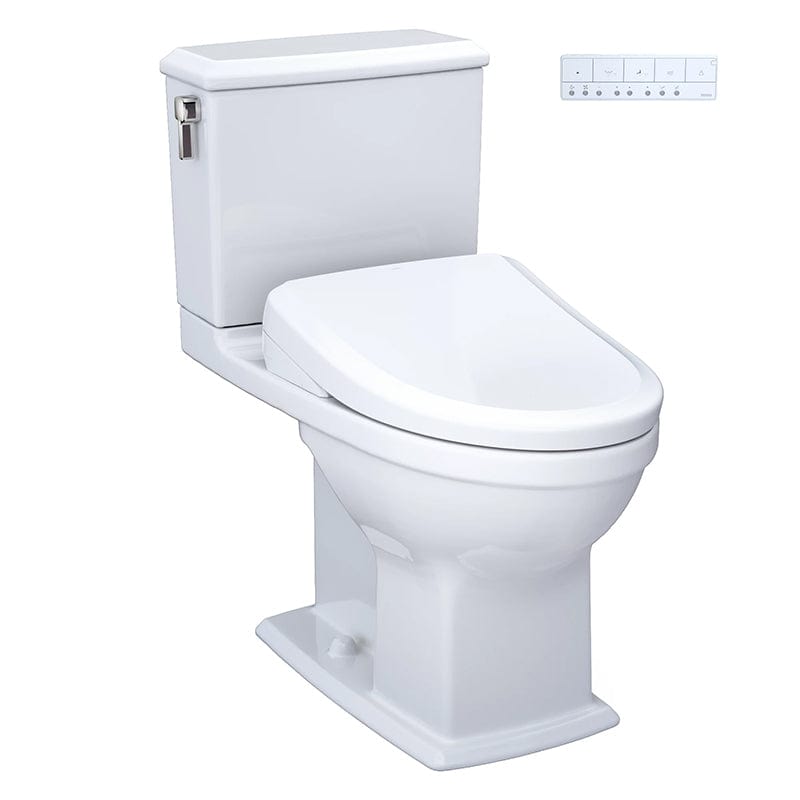 TOTO Connelly Washlet+ S7 Two-Piece Toilet with Remote 1.28 & 0.9 GPF Efficiency in White