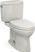 TOTO Drake II Two-Piece Elongated Sedona Beige - Beige toilet with closed lid on a white background