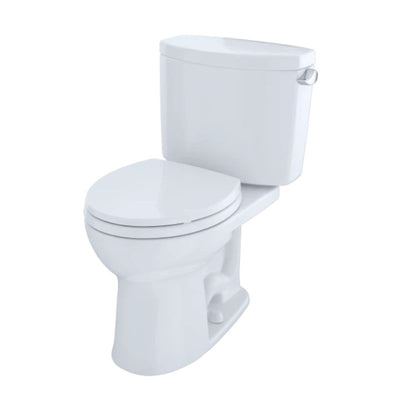 TOTO Drake II Two-Piece Round - White toilet on a white background
