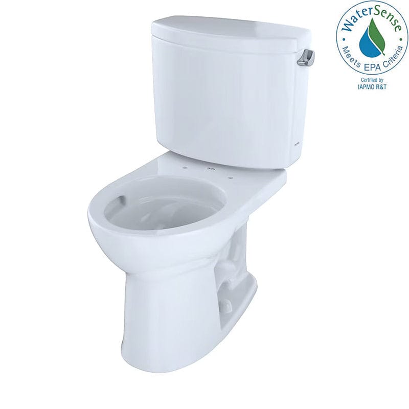 TOTO Drake II Two-Piece Round Toilet, 1.28 GPF, No Seat - White, WaterSense Certified