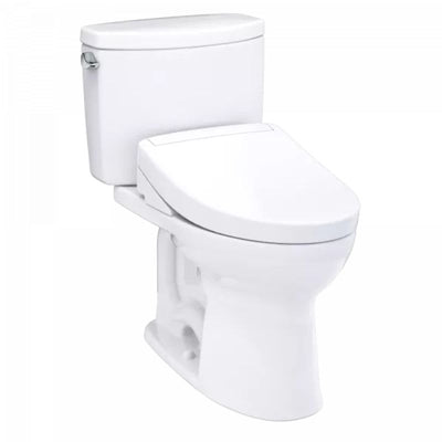 TOTO Drake II WASHLET+ S5 Two-Piece Toilet- White toilet with closed lid