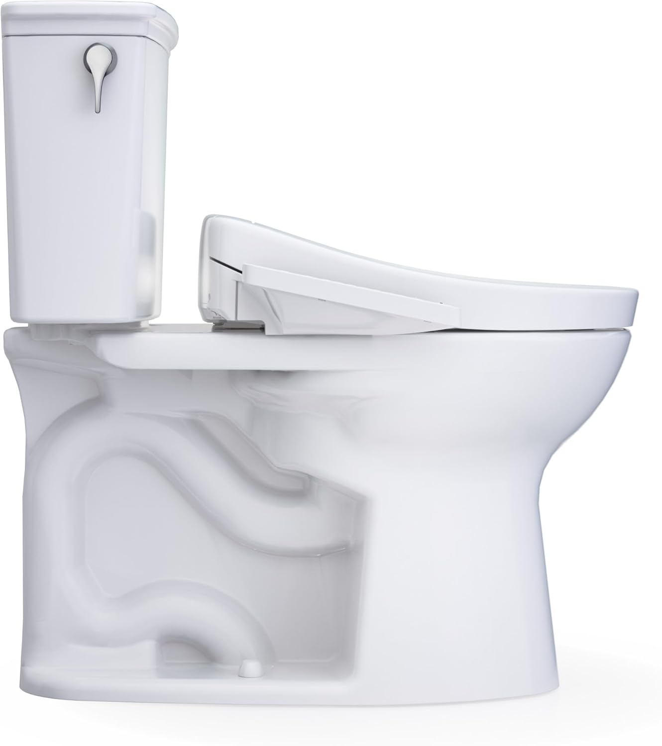 TOTO Drake Transitional WASHLET+ S2 Two-Piece Toilet - 1.28 GPF - side view