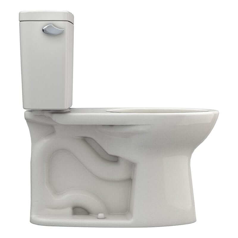 TOTO Drake Two-Piece Elongated - Universal Height Toilet - Left side view of a beige toilet