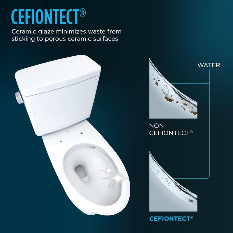 TOTO Drake Two Piece Toilet Elongated - Seat Included - cefiontect