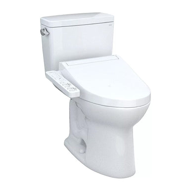 TOTO Drake Washlet+ C2 universal height toilet with 1.28 GPF, featuring a sleek two-piece design.