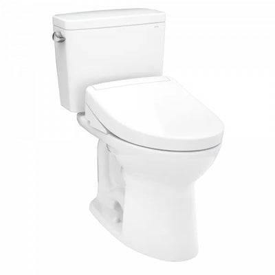TOTO Drake WASHLET+ S5 Two-Piece Toilet - 1.28 GPF - White toilet on a white background