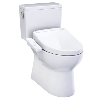 TOTO Glaston 1G WASHLET+S2 Two-Piece Toilet - White toilet on a white background