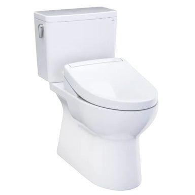 TOTO Glaston 1G WASHLET+S5 Two-Piece Toilet - White toilet on a white background