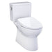 TOTO Glaston 1G WASHLET+S7 Two-Piece Toilet - White toilet with closed lid on a white background
