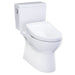 TOTO Glaston WASHLET+S5 Two-Piece Toilet - 1.28 GPF - White toilet on a white background