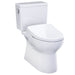 TOTO Glaston WASHLET+ S7 Two-Piece Toilet - 1.28 GPF - White toilet with closed seat on a white background