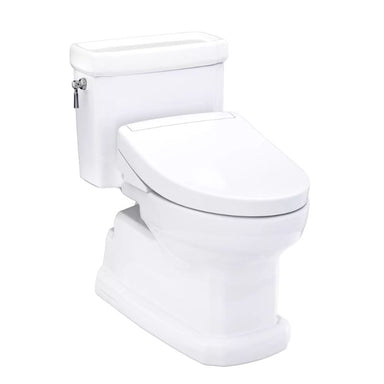 TOTO Guinevere WASHLET+ S5 One-Piece Toilet - 1.28 GPF - White toilet on a white background