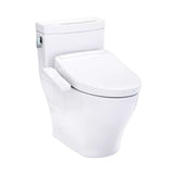TOTO Legato WASHLET+ S2 One-Piece Toilet - 1.28 GPF - White toilet on a white background