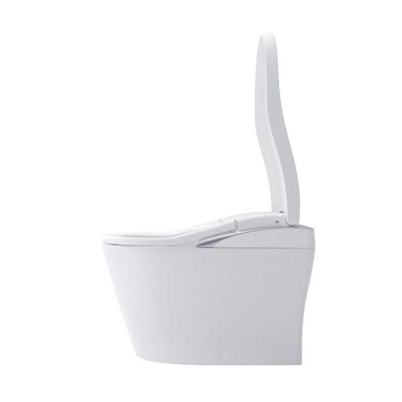 TOTO Neorest AS Bidet Toilet in profile view showing modern sleek design, ideal for luxury bathroom upgrades.