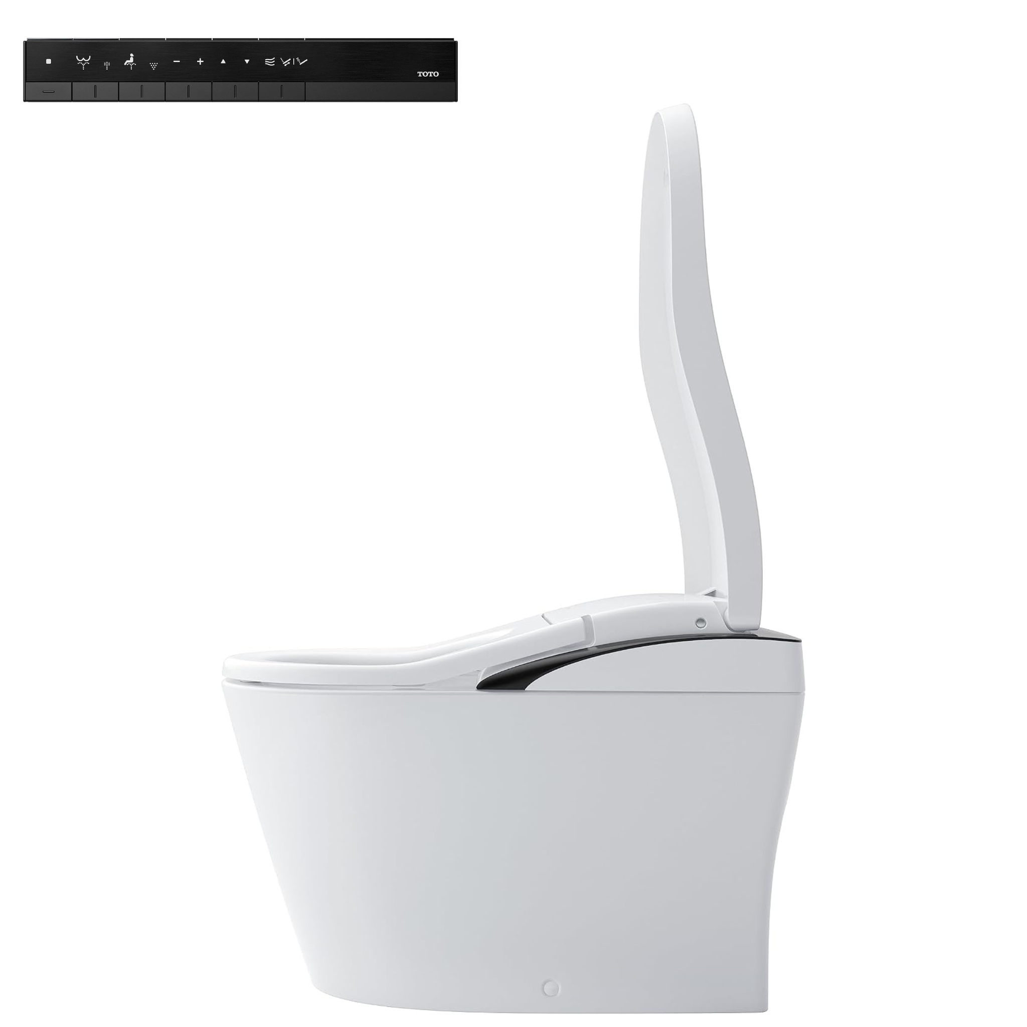 Neorest LS Black Trim side view with remote