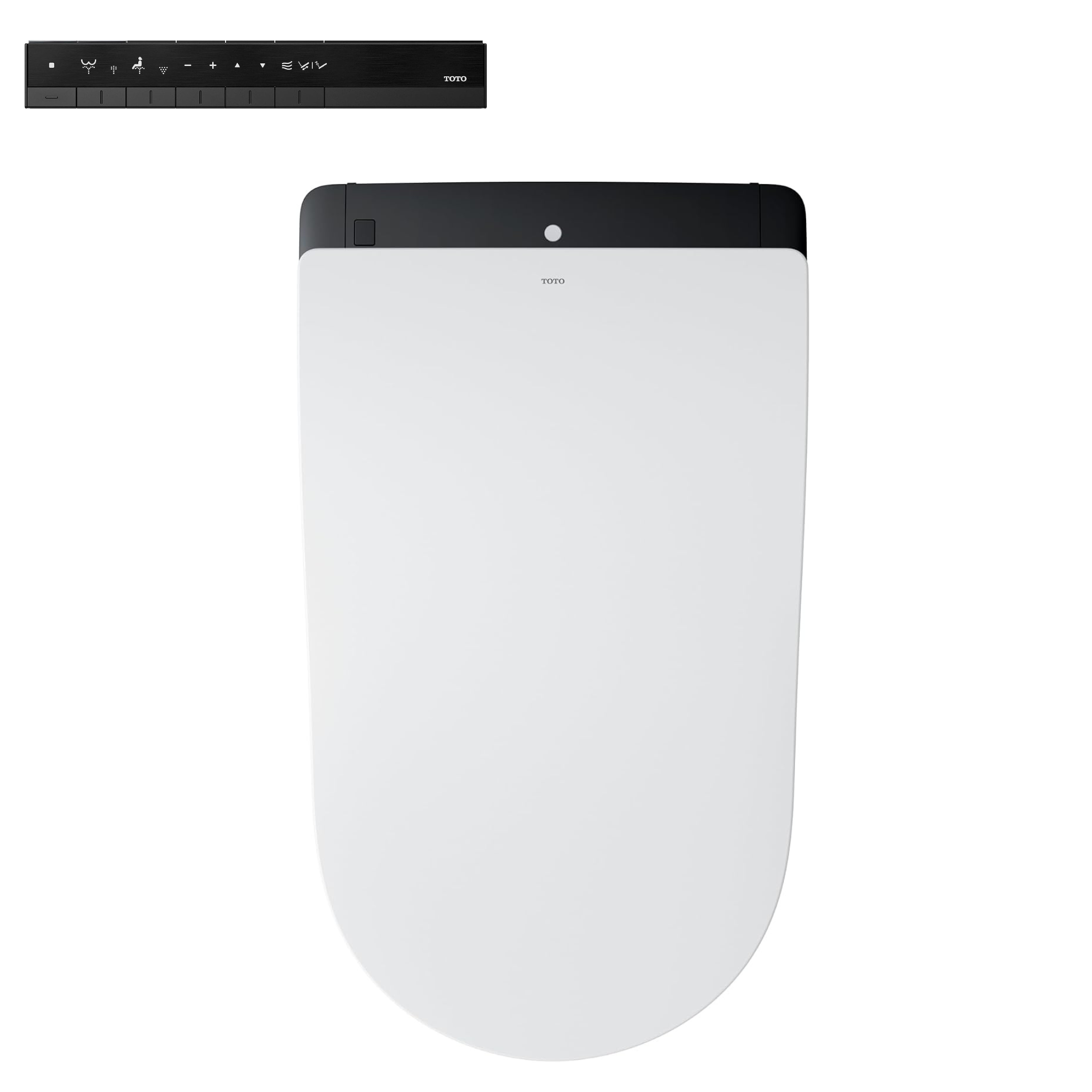 Neorest LS Black Trim Top view with remote