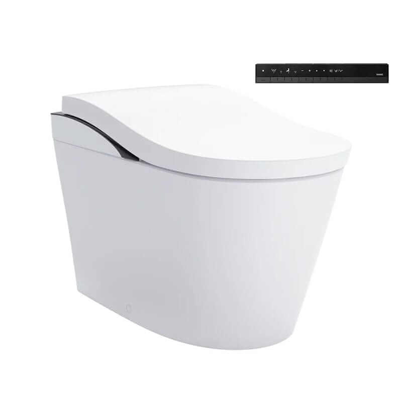 TOTO Neorest LS Bidet Toilet with remote control, showcasing modern design and advanced features.