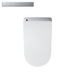 Neorest LS Cotton Silver Trim Top view with remote