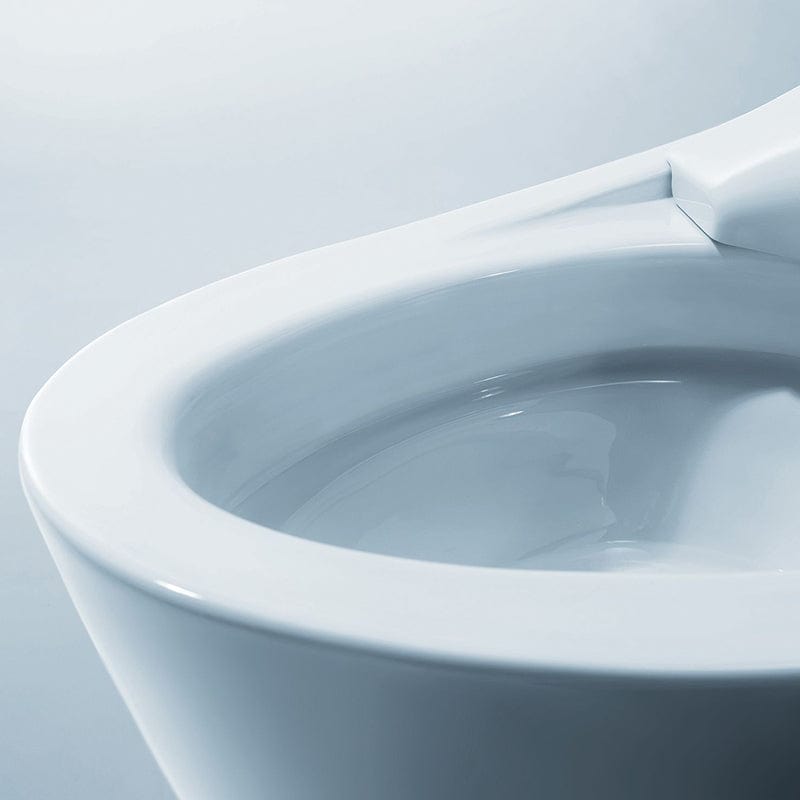 Close-up of TOTO Neorest NX2 Dual Flush Bidet Toilet showing the sleek design and advanced features, model emphasizing 1.0 & 0.8 GPF efficiency.