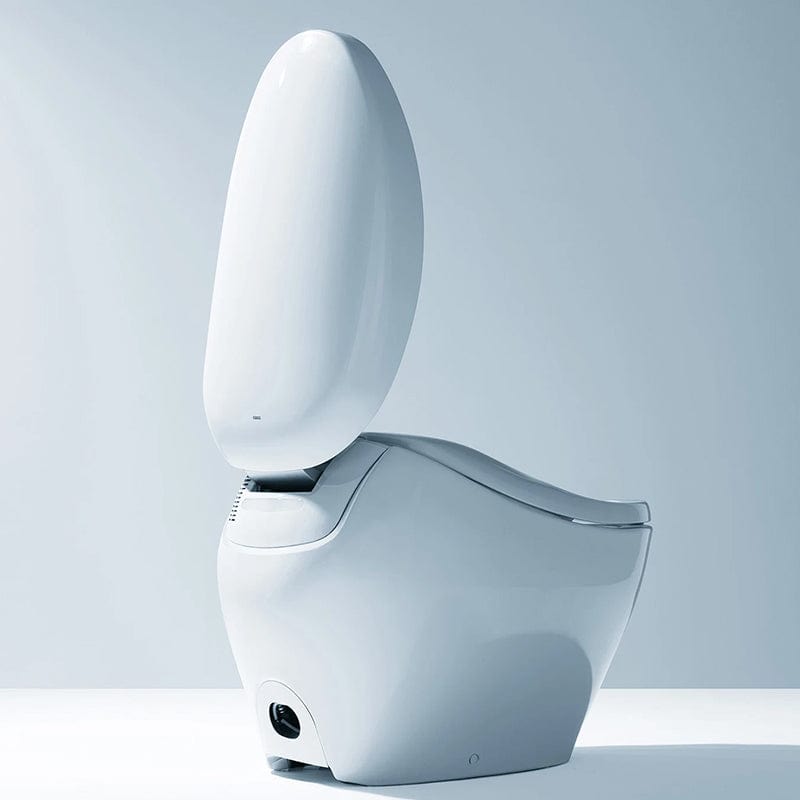 TOTO Neorest NX2 Dual Flush Bidet Toilet with open lid, featuring a sleek modern design and efficient 1.0 & 0.8 GPF technology