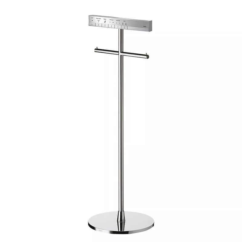 TOTO Neorest Remote Control Stand - Chrome freestanding remote control stand on a white background