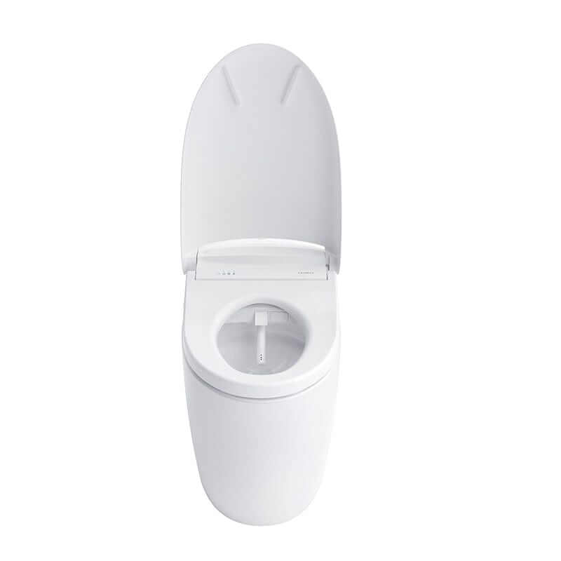 TOTO Neorest RS Dual Flush Bidet Toilet with open lid, showcasing modern design and advanced features for luxury bathroom experience.