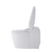 Side view of TOTO Neorest RS Dual Flush Bidet Toilet with open lid, emphasizing sleek design and functionality.