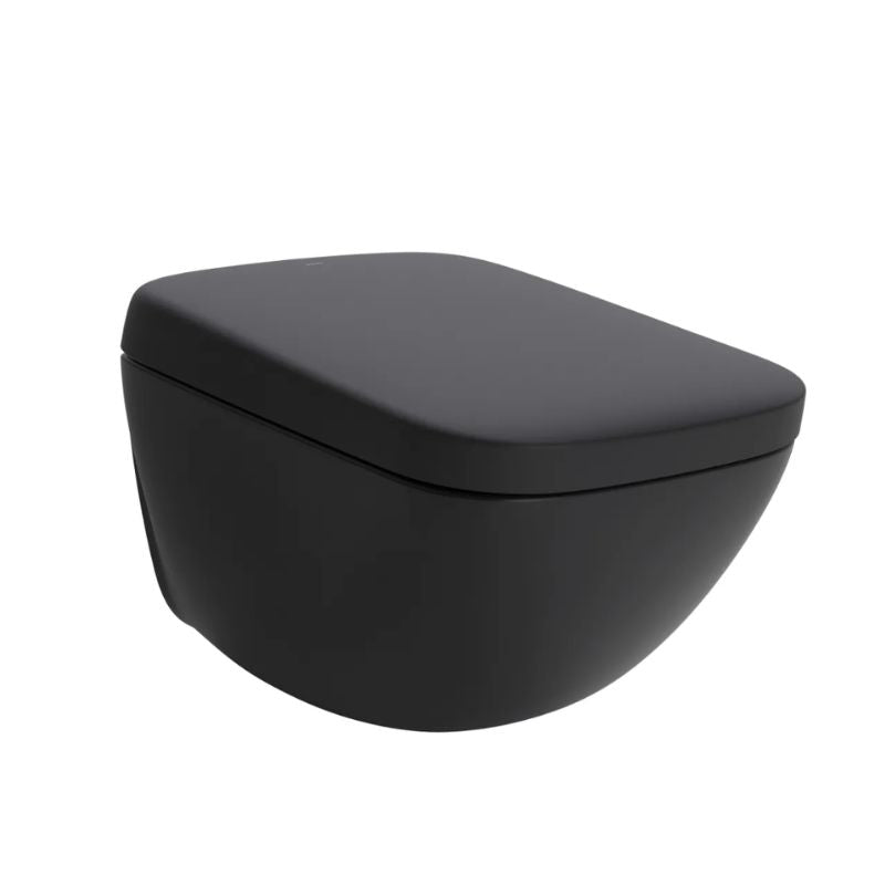 TOTO NEOREST WX1 Wall-Hung Toilet - Matte black on a white background