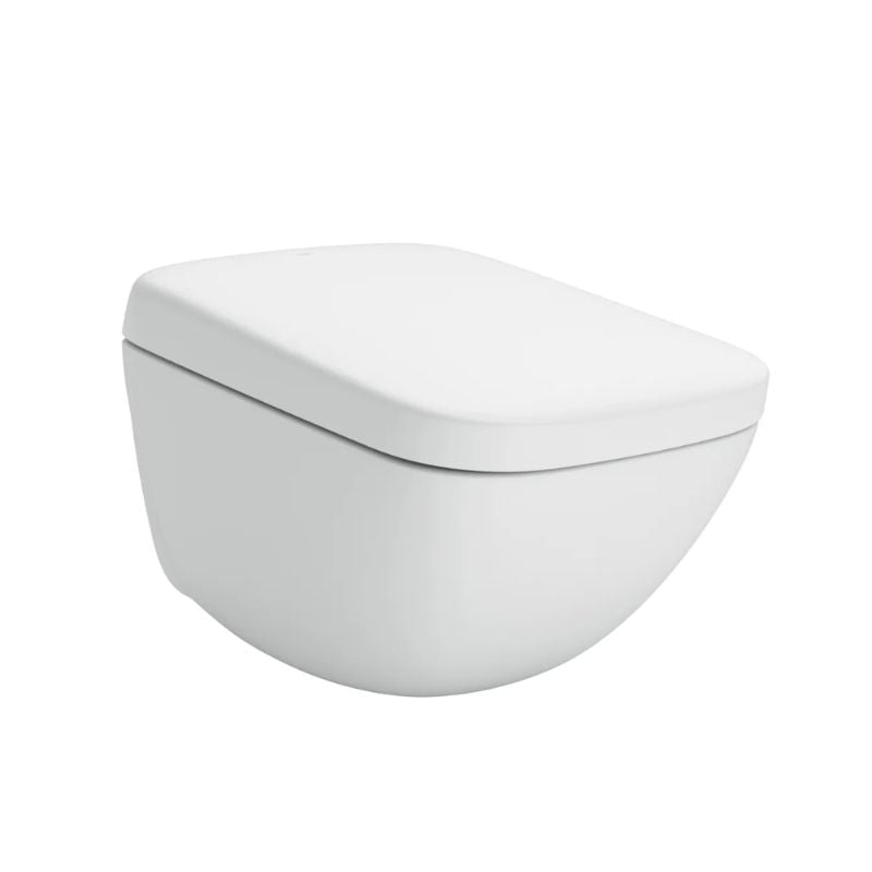 TOTO NEOREST WX1 Wall-Hung Toilet - Matte white on a white background