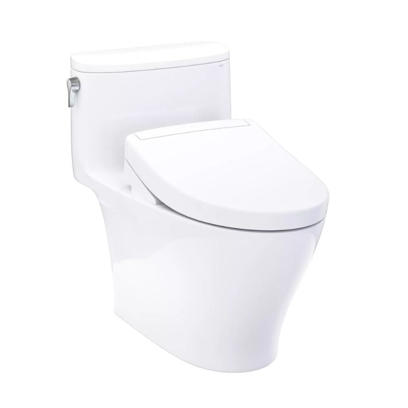 TOTO Nexus 1G WASHLET+ S5 One-Piece Toilet - 1.0 GPF - White toilet on a white background