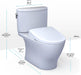 TOTO Nexus 1G WASHLET+ S5 Two-Piece Toilet - 1.0 GPF - White toilet with dimensions labeled on a white background