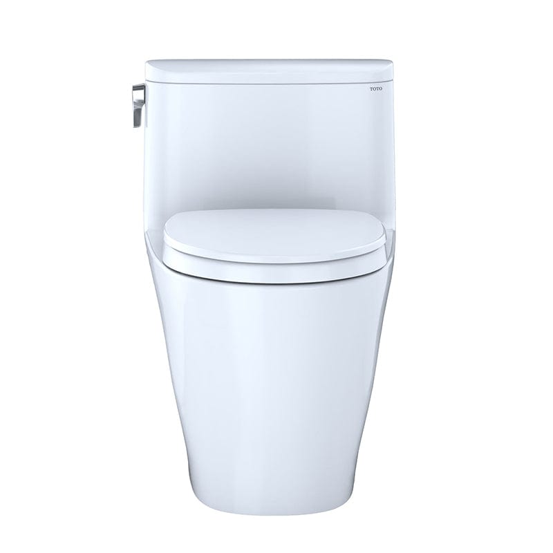 TOTO Nexus One-Piece Toilet 1.28 GPF - Cotton, front view of sleek design.