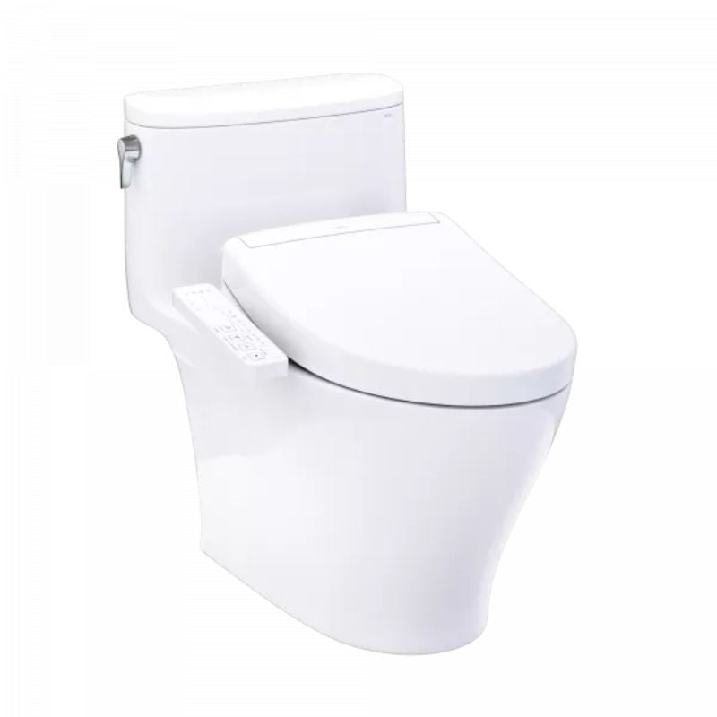 TOTO Nexus WASHLET+ S2 One-Piece Toilet - White toilet on a white background