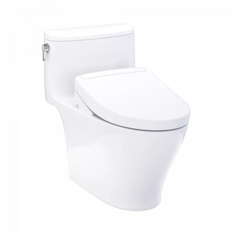 TOTO Nexus WASHLET+ S5 One-Piece Toilet - White toilet on a white background