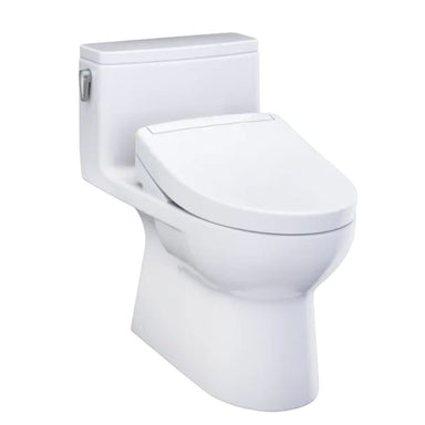 TOTO Redington 1G WASHLET+ S5 One-Piece Toilet - White toilet on a white background