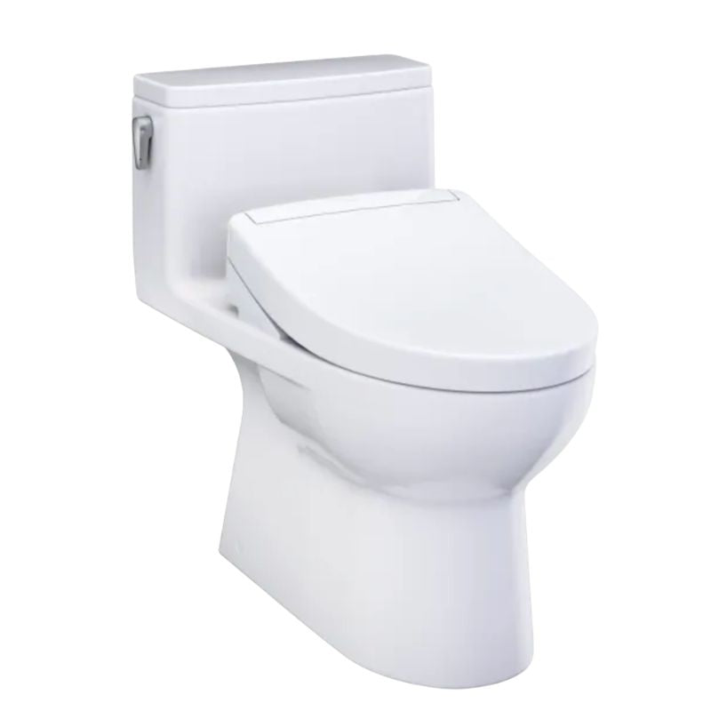 TOTO Redington 1G WASHLET+ S5 One-Piece Toilet - White toilet on a white background