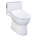 TOTO Redington 1G WASHLET+ S7 One-Piece Toilet - White toilet with closed lid on a white background