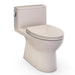 TOTO Redington One-Piece Toilet - 1.28 GPF - Beige toilet with closed lid on a white background