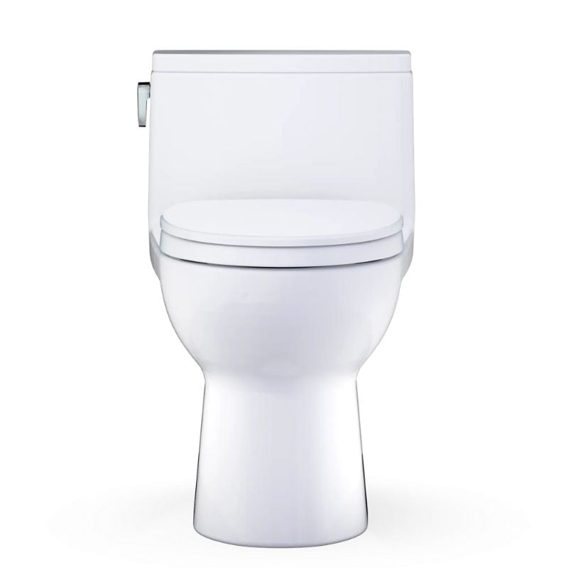 TOTO Redington One-Piece Toilet - 1.28 GPF - White toilet bowl with seat on a white background