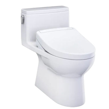TOTO Redington WASHLET+ S5 One-Piece Toilet - White toilet on a white background