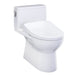 TOTO Redington WASHLET+ S7 One-Piece Toilet - White toilet on a white background