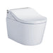 TOTO RP WASHLET+ RW Wall-Hung Toilet - White toilet bowl with closed lid on a white background