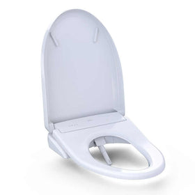 TOTO Washlet S7A Bidet Seat - White toilet seat on a white background