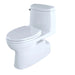 TOTO Carlyle II one-piece toilet featuring 1.28 GPF water efficiency.