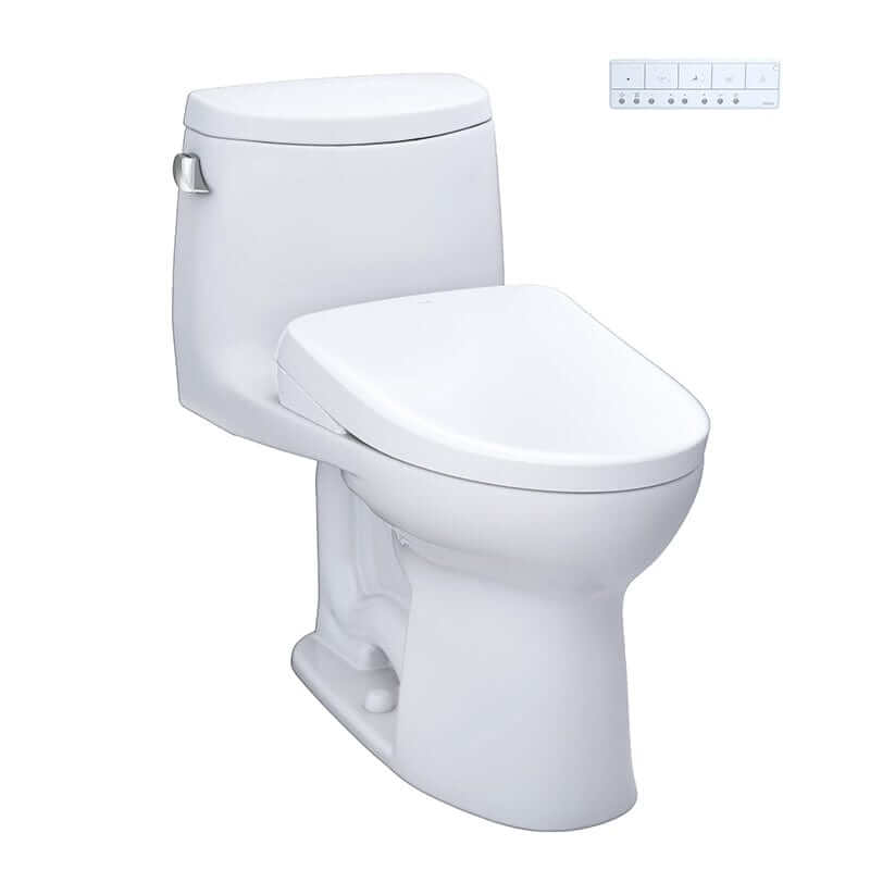 TOTO UltraMax II Washlet+ S7A One Piece - Main image of a white toilet on a white background