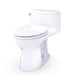 TOTO Ultramax Low Profile One-Piece Toilet - 1.28 GPF - White toilet on a white background