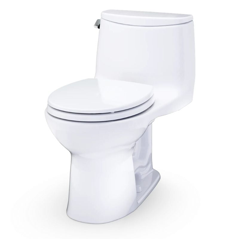 TOTO Ultramax One-Piece Round Bowl Toilet - White toilet on a white background