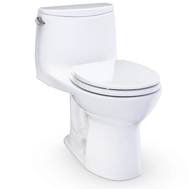 TOTO Ultramax One-Piece Round Toilet - White toilet on a white background